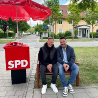 Unser Fraktionsvorsitzender Philipp Schwarz und unser Bürgermeisterkandidat Florian Klietsch