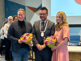 v.l.: 3. Bürgermeister Philipp Schwarz, 1. Bürgermeister Florian Klietsch und 2. Bürgermeisterin Simone Spratter