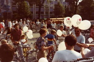 Fahrradtour der SPD mit SPD-Bürgermeisterkandidat Klaus Läßing im Jahr 1983