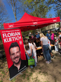 Großer Andrang am SPD-Stand.