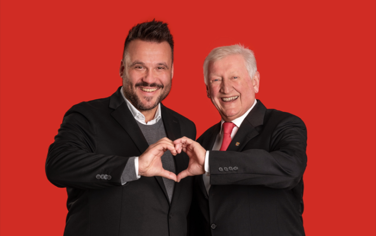 Bild Altbürgermeister Franz Schwarz und Florian Klietsch